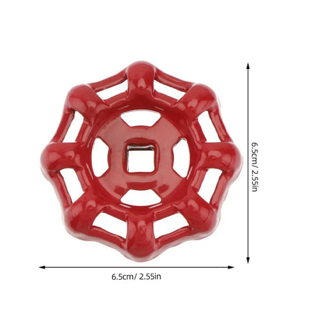 Red 7x7mm Gate Valve Shutoff Handles Set For Industrial Valve Control Go To Pro Grade Heavy Duty Metal Ball Hand Wheels Replacement