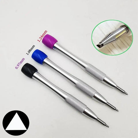 Pro Grade Watch Movement Screwdriver Set For 3235 Caliber, 3 Piece Kit with color coded tips and anti rust handles
