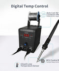 60W Soldering Station With Fast Heat Iron, 1 Degree Temperature Accuracy, LCD Display, Metal Housing for PCB Repair