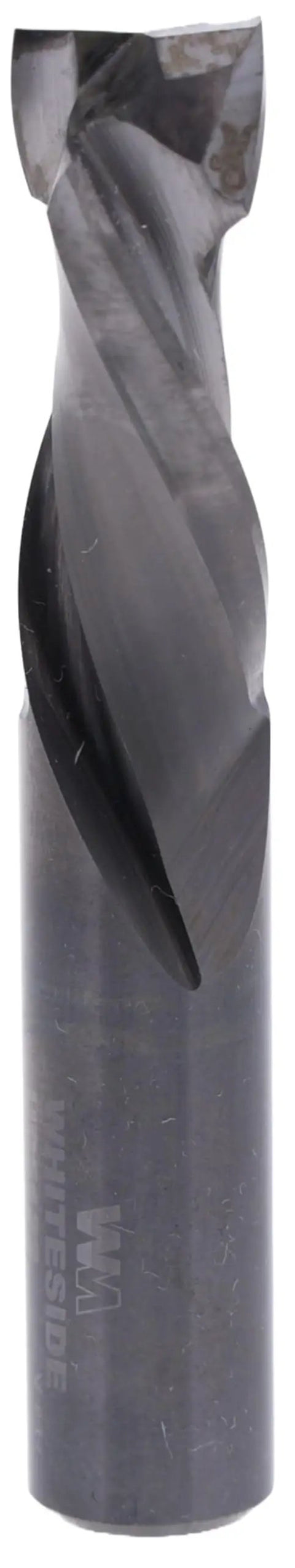 Two Plus Two Compression Spiral Up And Down Router Bit For Plunge Cutting, One Half Inch Cutting Diameter, One Half Inch Shank, One And One Quarter Inch Cutting Length, Three Inch Overall Length, Solid Carbide, Ideal For Grooves Dados Slots Pockets