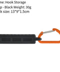Rubber Drill Bit Organizer Strip With Carabiner, 10 Slot Storage for Quarter Inch Hex Shanks, showing 13x9x1.5 cm size