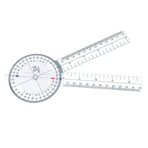 Three Piece Goniometer Set With 12 Inch, 8 Inch, And 6 Inch Plastic Goniometers Plus Handy Carrying Case For Precise Joint Range Of Motion Measurements And Rehab Workouts, plastic goniometer