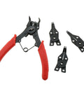 4 In 1 Multifunctional Carbon Steel Snap Ring Pliers For Car AC Compressor Clutch Fix with replaceable jaws visible