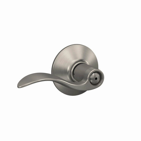 Accent Door Lever Privacy Lock For Bedroom And Bathroom Satin Nickel Finish No Brainer Install Push Button Privacy Lock With Inside Unlock