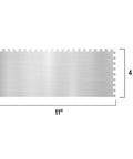 Comfort Grip Stainless Steel Tile Trowel Square Notch 1/4 Inch By 1/4 Inch By 1/4 Inch Pro Grade 11 Inch blade dimensions
