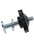 Close-up of a black star-shaped knob with bolt and washer from Ten Pack 1/4-20 T Track Knob Kit With Bolts And Gasket For Woodworking Jigs And Fixtures