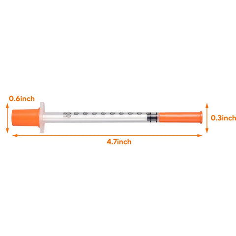 Precise 1 Milliliter Syringe Pack Of 50 Individually Wrapped Lab Measuring Syringes For Accurate Dosing In Lab Industrial And Home Settings Disposable Medical Grade Plastic With Sturdy Tips, 4.7 inch