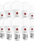 10 Pack No Fuss Dusk To Dawn A19 LED Outdoor Light Bulbs, Photocell Auto On Off Sensor, 800 Lumens, 9W, 5000K Daylight