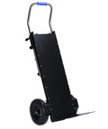 Heavy Duty Electric Stair Climbing Cart With 1500W Motor Handles Up To 880lbs, black unit with ergonomic handle for easy lifting.