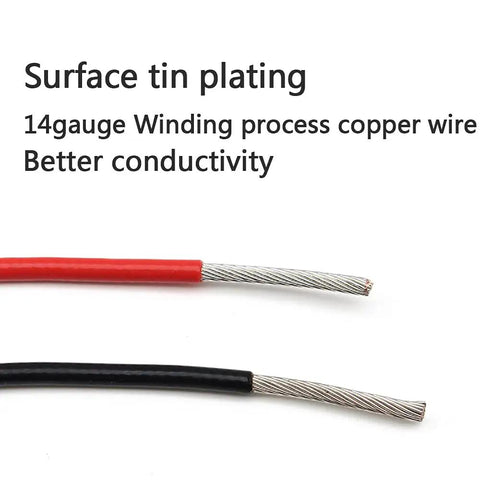 14AWG copper wire leads for 12V Battery Adapter For DeWalt 12V Max With 30A Fuse Copper 14AWG Wire Power Connector