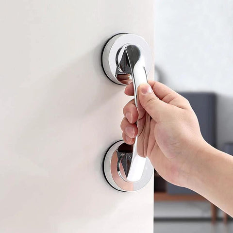Strong Suction Cup Handle For Glass Doors Windows And Cabinets With Seamless Installation being used on a smooth surface