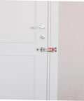4 Pack Adjustable Metal Toggle Latch Clamps For Cabinets, Doors, Boxes And Toolboxes Up To 360 Lbs Capacity, Easy Install Pull Hasp Lock With Galvanized Iron, Plated Joints, Heavy Duty Security Latch Hardware mounted on white door