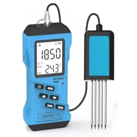 All In One Soil Tester With NPK pH Moisture And EC Readings, Pro Grade Digital Sensor Kit with backlit display and probes