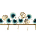 Slick Leaf Design Wall Mounted Coat Rack For Entryway Door with heavy duty hooks and artistic leaf patterns.