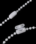 Bead Chain Repair Kit For Window Blinds And Shades, 10 Meter White Plastic Bead Chain With 10 Connectors, close-up view