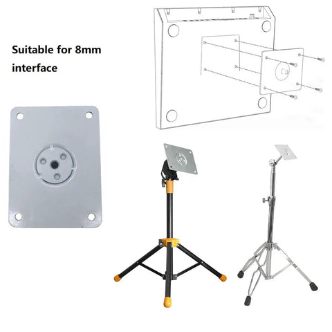 8mm Hole Electronic Drum Module Mount Plate For Digital Drum Controllers And Multi Pad Pads Mounting Stand Gear Black Metal Plate
