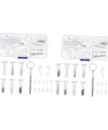 Two Sets Eyeglass Repair Tool Kit with screws, nose pads, ear grips, mini screwdriver for glasses and electronics repairs