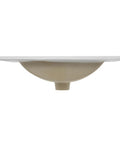 Top Tier 24 Inch Bathroom Sink Top Crafted From Heavy Duty White Ceramic With A No Fuss Three Hole Design Ideal For Fast Vanity Fixes And That Slick Modern Look Everyone Loves side view