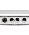 Heavy Duty Network Security Gateway Built Like A Tank For Harsh Deployments With Three Year Round The Clock Care and Rock Solid Threat Shielding, rear view showing ports.