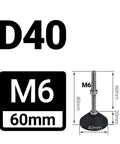 Top Notch 8 Piece Furniture Leveling Feet 40mm Adjustable Screw Base, M6 type, stabilizes wobbly furniture with height adjustment.