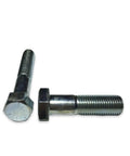 Seven Eighths Inch Nine Thread Hex Bolt Three Inch Zinc Plated Grade Five Cap Screw With Coarse Partial Thread Heavy Duty Fastener