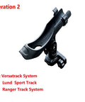 90 Degree Boat Track System Rod Holder For Versatrack Lund Sport Track Ranger Lowe Gunnel Mount No Fuss Install And Move 360 Degree Rotating Base UV Stabilized Fiberglass Reinforced Polymer Quick Adjustment For Fishing Rods, black track mount