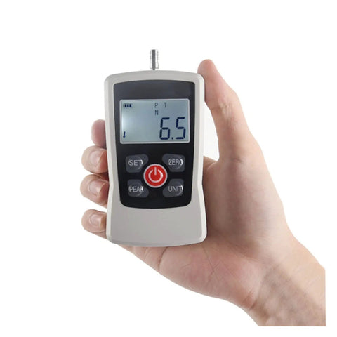 Digital Push Pull Force Gauge 110 Lb 50 Kg 500 N Budget Friendly Portable Grip Strength Tester For Tension And Compression Testing With High Resolution Display And Fast Sampling Easy To Use, handheld in use
