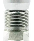 Front view of 3/8 in hydraulic flow-control needle valve with knurled adjustment cap