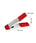 Awesome 50pc Multi-Color Metal Spring Clamp Set For Woodworking And Carpentry, Heavy Duty Sturdy Clamping Clips For Crafts Gluing Home Repairs And Shop Projects Keep Your Workpieces Tight And Safe Easily. Red metal spring clamp, 5cm long