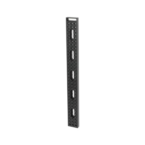 Top Shelf 12 Inch Long Cheese Mounting Plate Featuring Heavy Duty Aluminum Body And Built In Quarter Twenty Screws, black finish.
