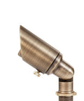 Side view of Cast Brass 12V Mini Outdoor Spotlight For Low Voltage Landscape Lighting, 2W 175 Lumen 2700K Warm White MR8 LED Bulb, Bronze Finish