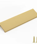 Champagne Gold Drawer Edge Pulls 30 Pack Aluminum Finger Pull Handles for Cabinets and Dresser Drawers, shown with screws