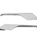 Premium One Pair Front Bumper Lower Fog Light Chrome Trim Strips For Tesla Model X 2016 To 2021 shiny chrome trims viewed from the side.