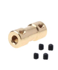 Slick Copper Motor Shaft Coupler Sleeve Adapter with 2mm to 5mm bore, brass body, perfect for DIY upgrades and heavy duty projects.