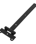 Heavy Duty T Strap Hinge Black Silent Bearing Cabinet Hardware Classic T Shape, showing black metal hinge with smooth pivot.
