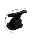 Upgraded Sturdy Nylon T-Shaped Camper Door Latch Replacement Set With Easy Install Holder For Rv Trailer Motorhome And Caravan Accessories Black, showing latch holder size and design.