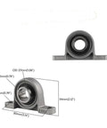 Premium 1 Pair Bearings 20 Mm Id Fits Rear Axle Frame With Mount Go Kart Parts Replacement Hybrid Material Ensures Smooth Rotation Long Lasting Wear Resistance Sealing Protection Blocks Dust To Keep Your Rig Running Reliable For Service Life. Pillow block bearing, 20mm ID, 27mm OD, for go kart rear axle frame