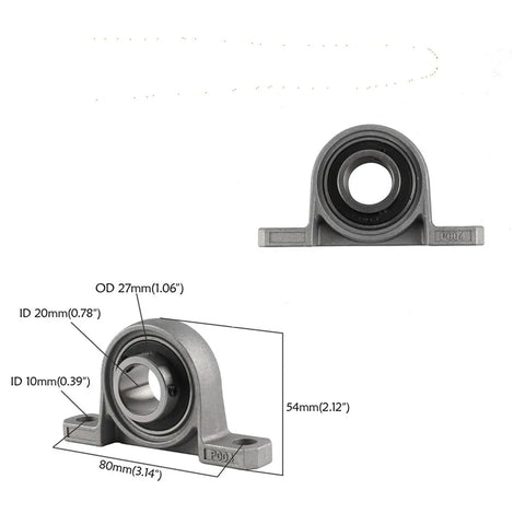 Premium 1 Pair Bearings 20 Mm Id Fits Rear Axle Frame With Mount Go Kart Parts Replacement Hybrid Material Ensures Smooth Rotation Long Lasting Wear Resistance Sealing Protection Blocks Dust To Keep Your Rig Running Reliable For Service Life. Pillow block bearing, 20mm ID, 27mm OD, for go kart rear axle frame