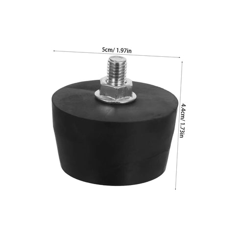 4 Pack Rubber Vibration Mounts With Threaded Design Floor Protectors For Furniture And Precision Instruments Heavy Duty Tough As Nails Shock Absorbers For Washing Machines And Mechanical Equipment Anti Slip Pads, 5cm x 4.4cm