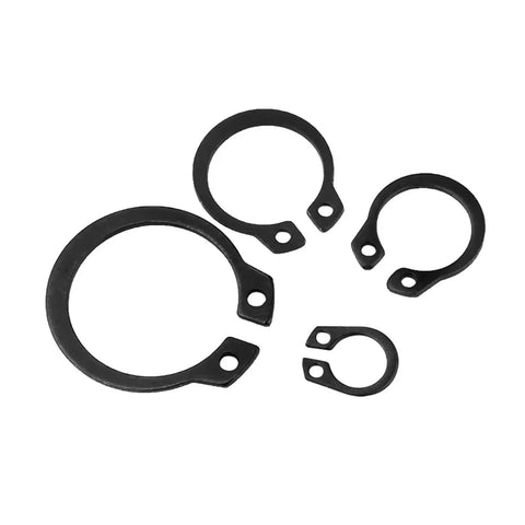 Get These 50 Pcs M3 To M42 External Circlip Rings Built Tough From Carbon Steel That Won't Rust For Easy Shaft Installation On Cars Trucks Valves Doors Windows And Heavy Machinery Tools You Gotta Have - Carbon steel external circlip rings set in various sizes.