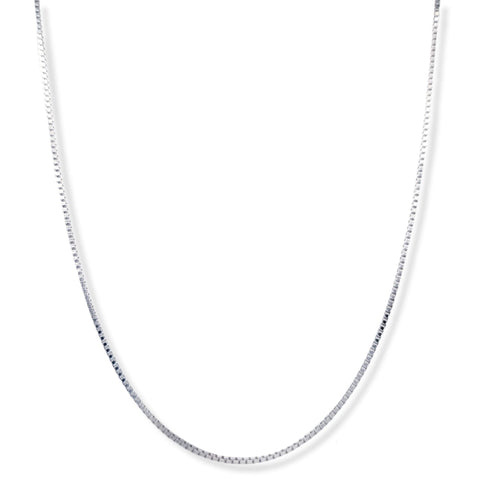 Delicate 0.7Mm 18 Inch Sterling Silver Box Chain Necklace With 925 Stamp Made In Italy Lobster Clasp Lightweight Must Have