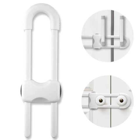 6PCS Baby Cabinet Locks With Adjustable U Shaped Design For Drawers Cabinets Gates And Furniture Doors Multifunctional Kid Safety