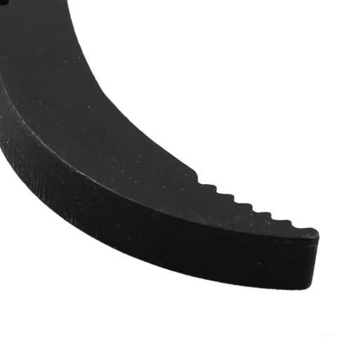 Close-up of Pry Bar Wrench Adaptor Head for Half Inch Drive Crowbar Adapter, showing serrated edge, pro grade hardened steel.