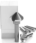 Industrial M2 HSS Countersink Drill Bits Set For Stainless Steel Metal Aluminum And Wood 90 Degree 3 Flutes For Flush Screw Heads