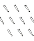 10 Pcs M2 Thread Self Locking Metal Clevis Quick Link Steel Clevis For Fixed Wing RC Airplane And Helicopter Model Toy Replacement Parts Ideal For RC Hobbyists Seeking Secure Flexible Linkage And Easy Adjustability For Quick Field Repairs. Silver M2 x 24mm metal clevis links for RC airplane and helicopter control linkages.