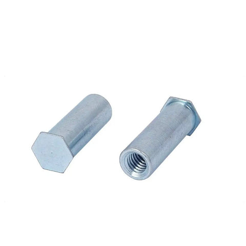 30 Pack M6 Self Clinching Standoff Bolts, 25mm Zinc Plated Hex Threaded Spacers for electronics use with carbon steel durability.