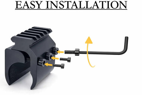 Universal 21mm Weaver Picatinny Rail Base Adapter Converter for Scope Mounts heavy duty installation with wrench shown