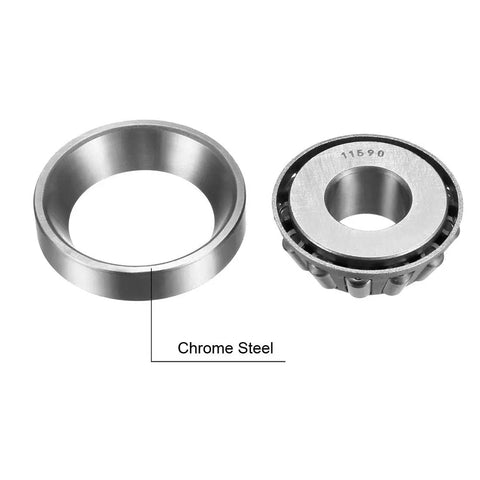 Beefy Heavy Duty Tapered Roller Bearing Cone And Cup Set 0.625 Inch Bore 1.6875 Inch OD, chrome steel, 2 piece separable and interchangeable