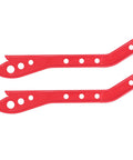 Workhorse Woodworking Safety Push Sticks Two Pack Red Plastic wood guide tool with ergonomic handle designed for stability.