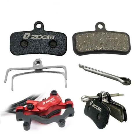 Two Pairs Four Piston Oil Semi Metal Bicycle Brake Pads For Zoom HB876 And Shimano D02S disc brake components set